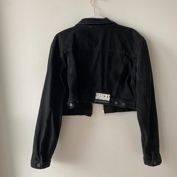 Mother Denim The Chiclet Cropped Denim Jacket In Smacking Good - Picture 9 of 9